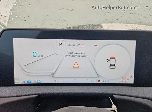 KNDC3DLC1R5163841 2024 KIA EV6 Кремовый Вид щитка приборов