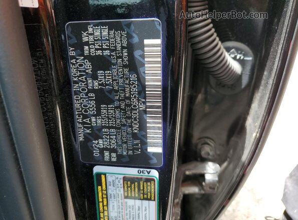 KNDC3DLC6R5195216 2024 KIA EV6 Black Widok komory silnika