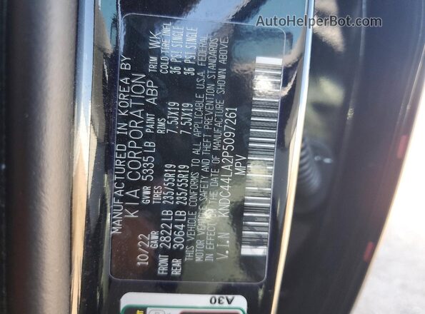 KNDC44LA2P5097261 2023 KIA EV6 Black Вид підкапотного простору