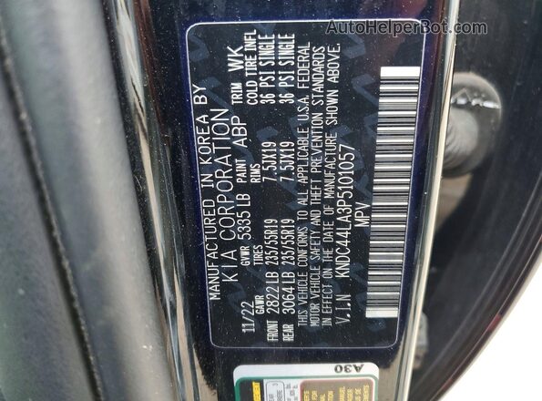 KNDC44LA3P5101057 2023 KIA EV6 Черный Вид подкапотного пространства