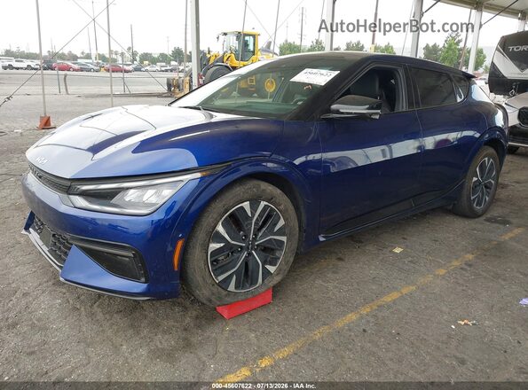 KNDC44LA3R5220908 2024 KIA EV6 Синий Передняя левая четверть