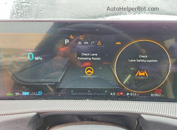 KNDC4DLC4P5120279 2023 KIA EV6 Black Вид щитка приладів