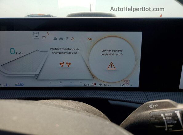 KNDC4DLC7R5222775 2024 KIA EV6 Red Instrument cluster view