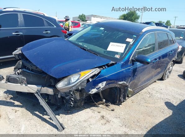 KNDCB3LC0H5093440 2017 KIA NIRO Blue Առջևի ձախ երեք քառորդ տեսարան