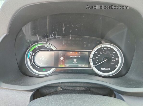 KNDCB3LC0K5225099 2019 KIA NIRO Black Вид щитка приладів