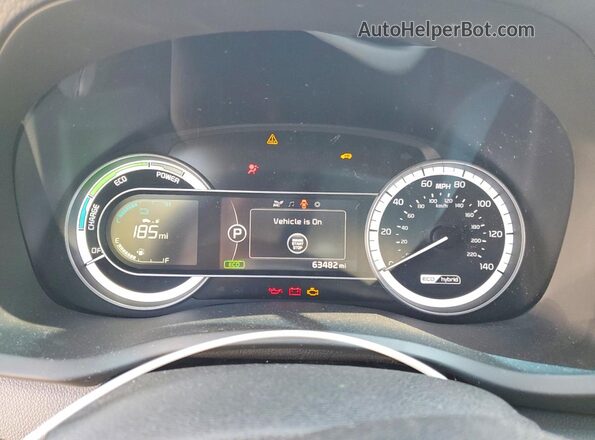 KNDCB3LC1K5243109 2019 KIA NIRO Silver Instrument cluster view