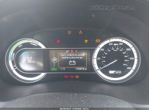 KNDCB3LC1K5348961 2019 KIA NIRO White Հետևի նստատեղերի տեսք