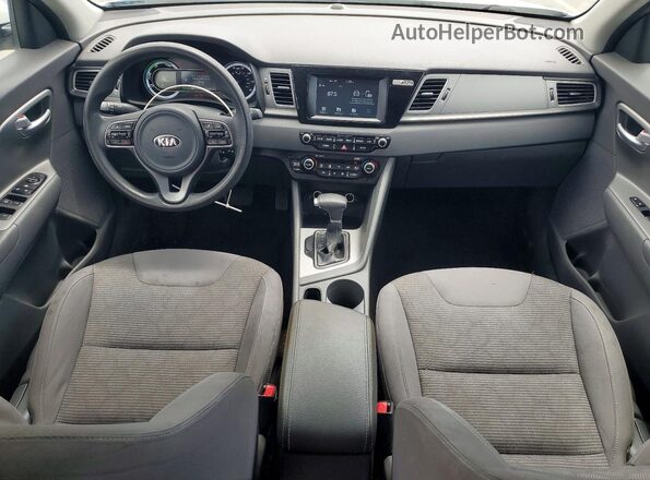 KNDCB3LC2H5076011 2017 KIA NIRO White Առջևի վահանակի տեսք