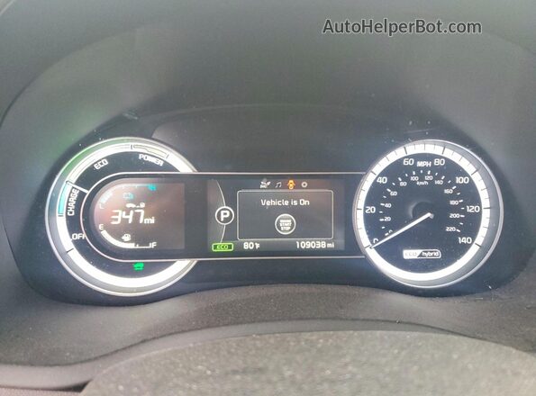 KNDCB3LC2H5079992 2017 KIA NIRO Silver Widok zestawu wskaźników