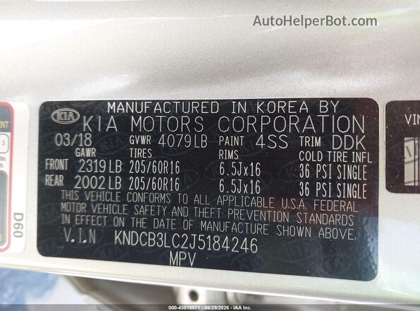 KNDCB3LC2J5184246 2018 KIA NIRO Silver Engine compartment view