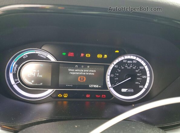 KNDCB3LC2L5396907 2020 KIA NIRO Синий Вид щитка приборов