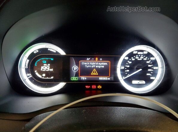 KNDCB3LC3H5067687 2017 KIA NIRO Black Widok zestawu wskaźników
