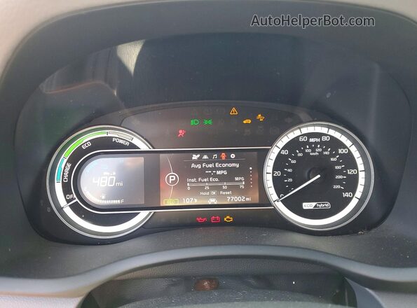 KNDCB3LC3K5337220 2019 KIA NIRO Blue Widok zestawu wskaźników