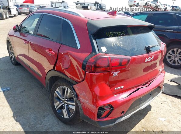 KNDCB3LC3N5541536 2022 KIA NIRO Красный Задняя левая четверть