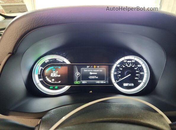 KNDCB3LC4H5080190 2017 KIA NIRO Silver Vista del cuadro de instrumentos