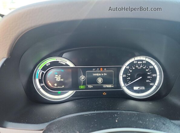 KNDCB3LC4H5085518 2017 KIA NIRO White Instrument cluster view
