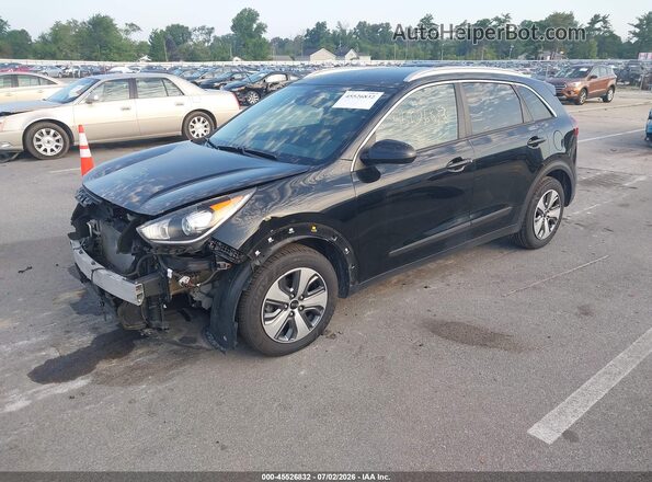 KNDCB3LC4K5281885 2019 KIA NIRO Black Առջևի ձախ երեք քառորդ տեսարան