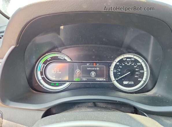 KNDCB3LC4K5336576 2019 KIA NIRO Синий Вид щитка приборов