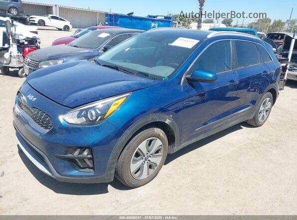 KNDCB3LC4N5515771 2022 KIA NIRO Синий Передняя левая четверть