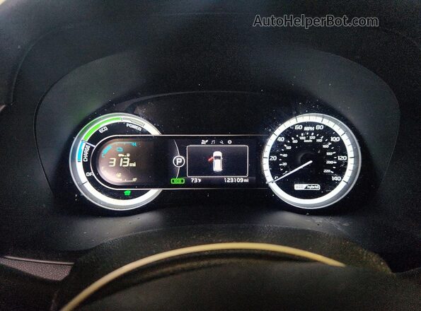 KNDCB3LC5J5155128 2018 KIA NIRO White Instrument cluster view