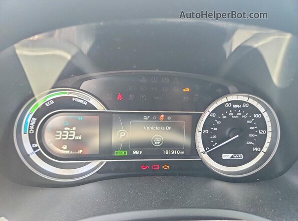 KNDCB3LC6H5045067 2017 KIA NIRO Blue Սարքավորումների վահանակի տեսք