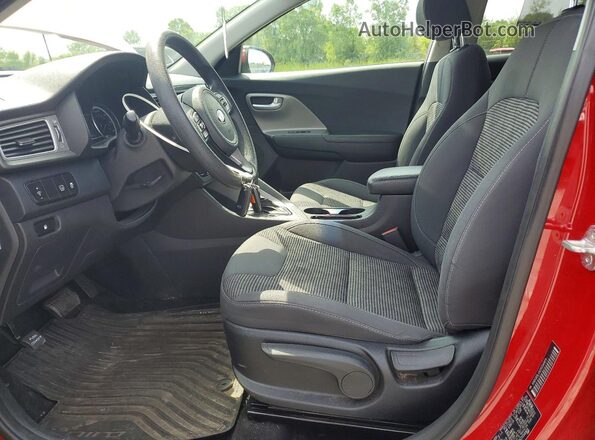 KNDCB3LC6J5154909 2018 KIA NIRO Red წინა სალონის ხედი
