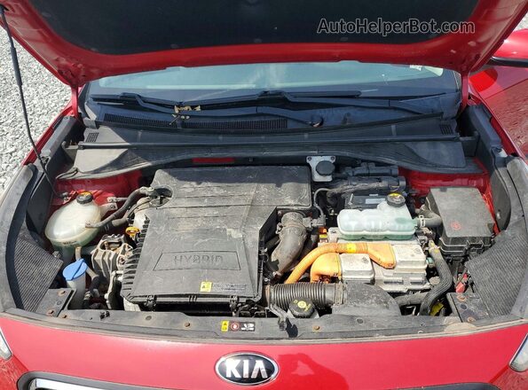 KNDCB3LC6J5154909 2018 KIA NIRO Red ძრავის განყოფილების ხედი