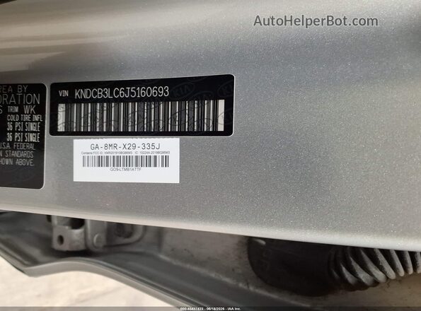 KNDCB3LC6J5160693 2018 KIA NIRO Silver ძრავის განყოფილების ხედი