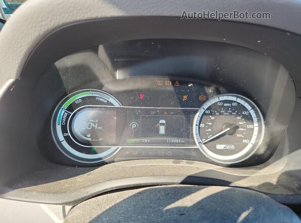 KNDCB3LC7J5110076 2018 KIA NIRO Red Instrument cluster view