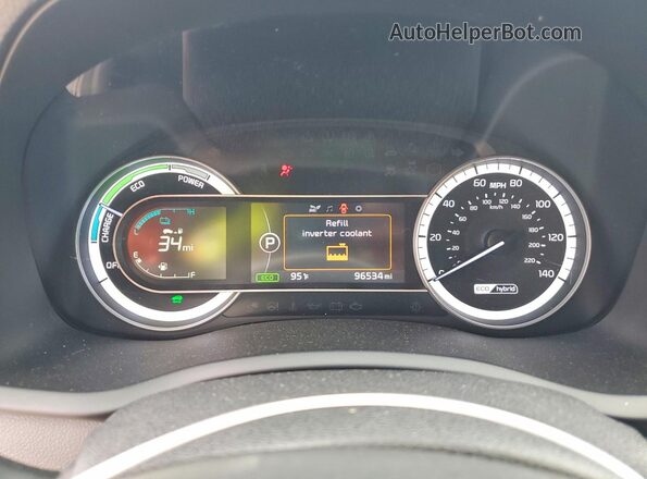 KNDCB3LC7K5350682 2019 KIA NIRO Синий Вид щитка приборов
