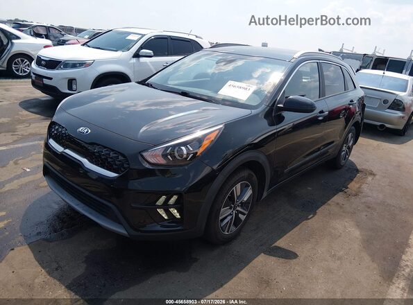 KNDCB3LC7M5480156 2021 KIA NIRO Черный Передняя левая четверть