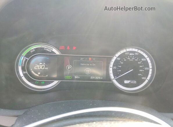 KNDCB3LC8H5084453 2017 KIA NIRO Black ხელსაწყოთა პანელის ხედი