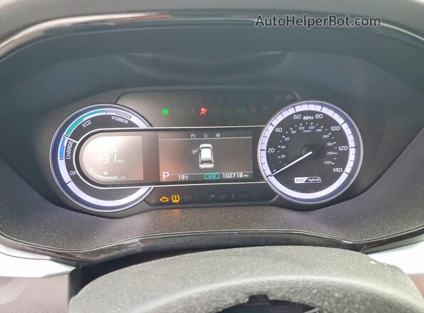 KNDCB3LC8N5514980 2022 KIA NIRO White Вид щитка приладів