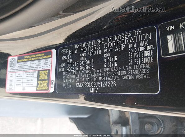 KNDCB3LC9J5124223 2018 KIA NIRO Black Vista del compartimento del motor
