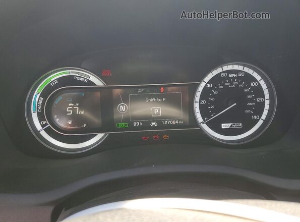 KNDCB3LC9J5143709 2018 KIA NIRO White Widok zestawu wskaźników