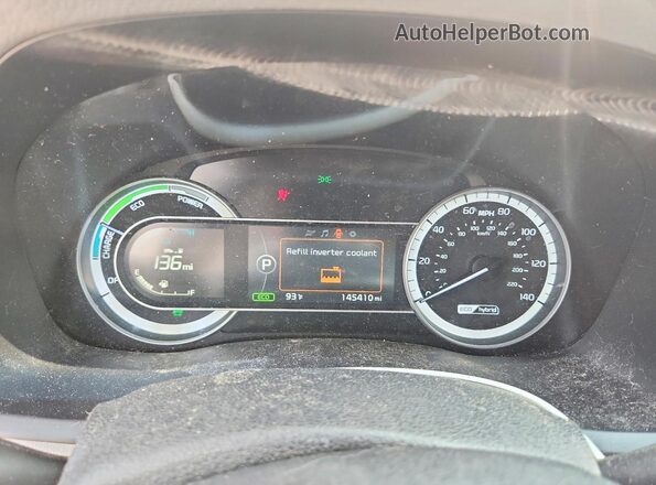 KNDCB3LCXH5044116 2017 KIA NIRO Silver Widok zestawu wskaźników