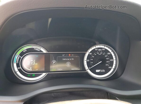 KNDCB3LCXH5048845 2017 KIA NIRO Black Вид щитка приладів