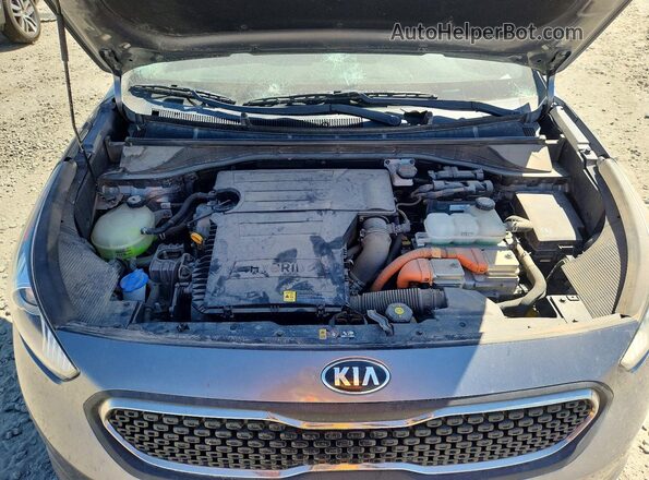 KNDCB3LCXJ5200080 2018 KIA NIRO Gray ძრავის განყოფილების ხედი