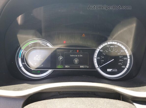 KNDCC3LC0H5068275 2017 KIA NIRO Silver Вид щитка приладів