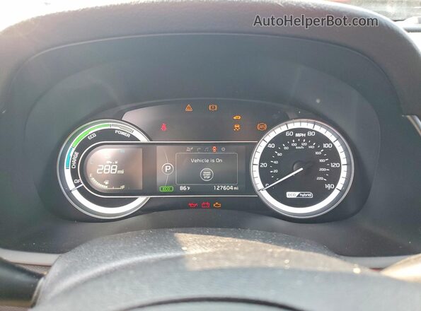KNDCC3LC2H5050313 2017 KIA NIRO White Widok zestawu wskaźników