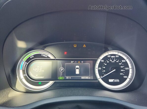 KNDCC3LC2H5055317 2017 KIA NIRO Black Սարքավորումների վահանակի տեսք