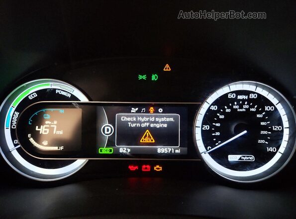 KNDCC3LC2H5089967 2017 KIA NIRO Blue Instrument cluster view