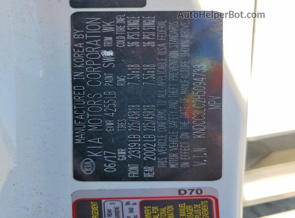 KNDCC3LC2H5094733 2017 KIA NIRO White Շարժիչի բաժամունքի տեսք