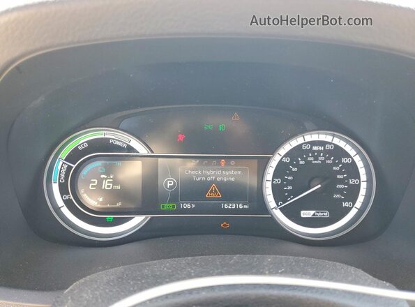 KNDCC3LC2H5094733 2017 KIA NIRO White Սարքավորումների վահանակի տեսք