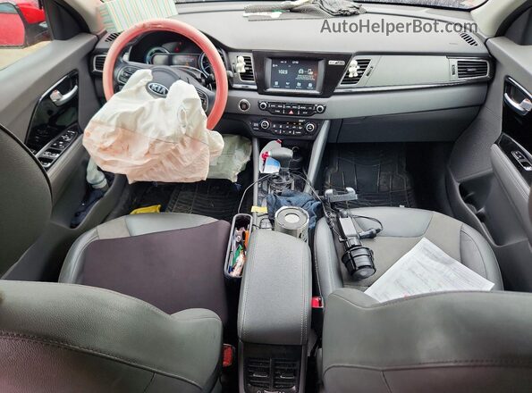 KNDCC3LC4K5220260 2019 KIA NIRO Burgundy Вид панелі приладів