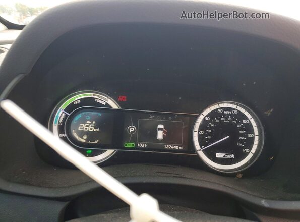 KNDCC3LC5H5054713 2017 KIA NIRO Red Widok zestawu wskaźników