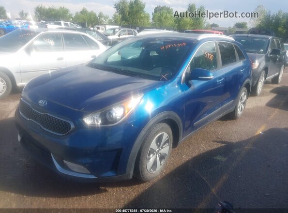 KNDCC3LC6H5067454 2017 KIA NIRO Blue წინა მარცხენა ხედი სამი მეოთხედიდან