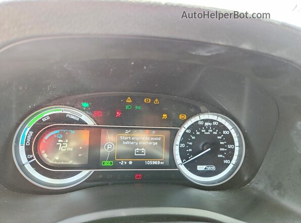 KNDCC3LC6K5250229 2019 KIA NIRO Серебряный Вид щитка приборов