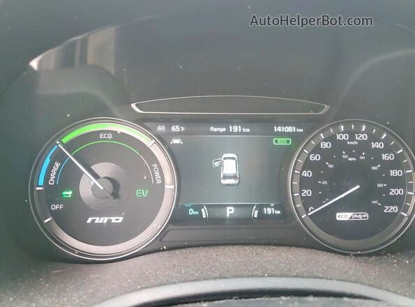KNDCC3LD5K5307657 2019 KIA NIRO Синий Вид щитка приборов