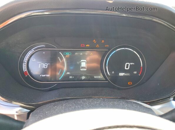 KNDCC3LG4L5074804 2020 KIA NIRO Blue Widok zestawu wskaźników